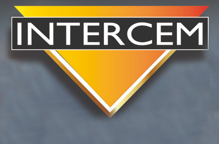 intercem logo on gray background