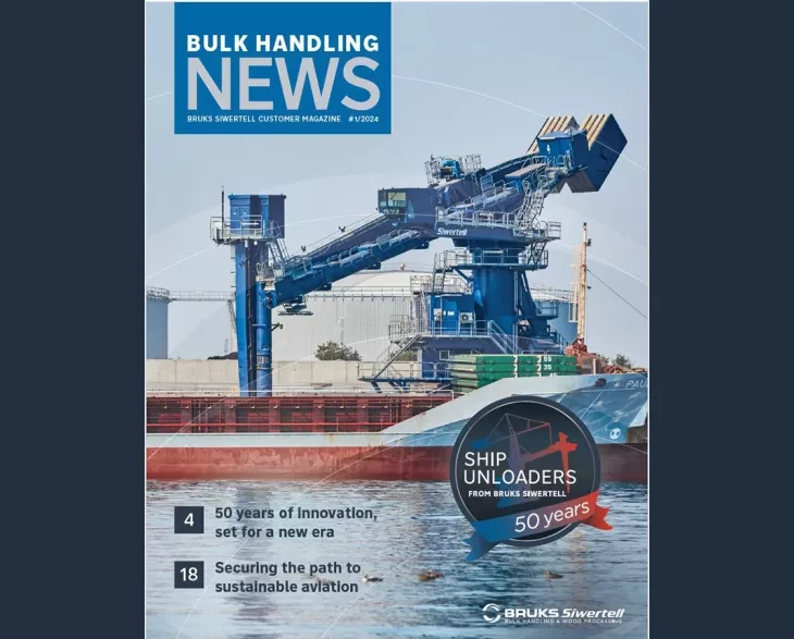Front cover of customer magazine Bulk Handling News issue 1 2024